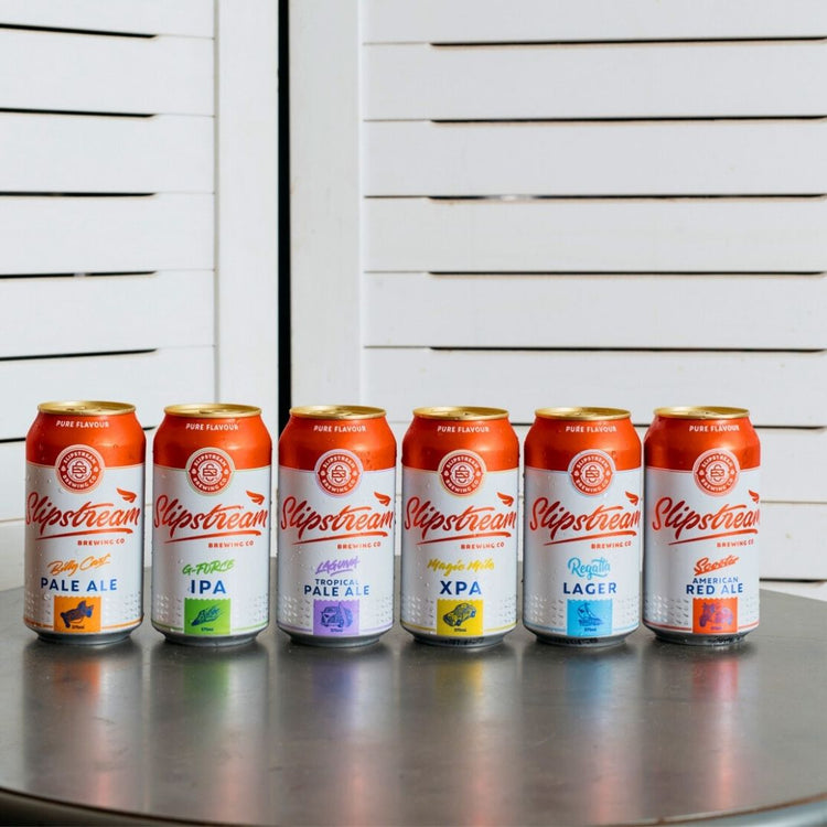 Slipstream Brewing Co core range beers.